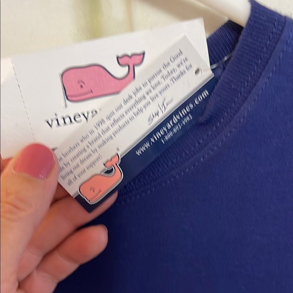 Vineyard Vines Blue Peaks Plaid Whale Long Sleeve Shirt - Picture 4 of 7